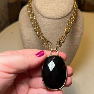 Vintage Monet Gold and Black Necklace